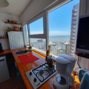 Hermoso monoambiente con vista al mar en La Perla , Mar del Plata